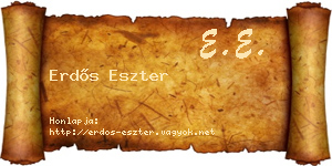 Erdős Eszter névjegykártya